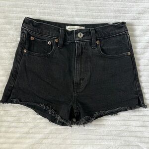 Abercrombie & Fitch Black Distressed Jean Shorts
